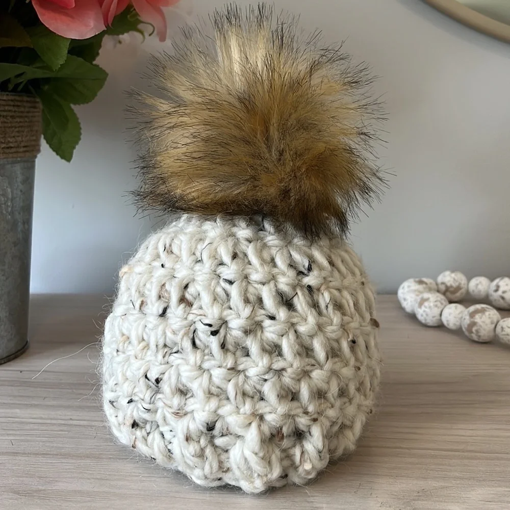 Handmade crochet bonnet and beanie set